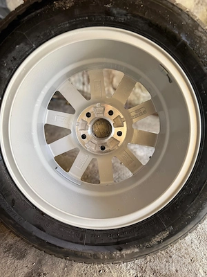 4 Jante originale Audi R16 + Anvelope vară Bridgestone 225/55 R16 - imagine 5