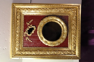 Cutie de lemn cu foita de aur pentru ceas perete - imagine 5