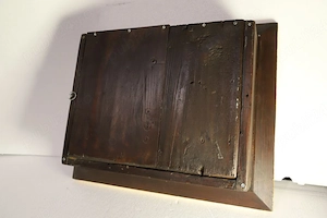 Cutie de lemn cu foita de aur pentru ceas perete - imagine 3