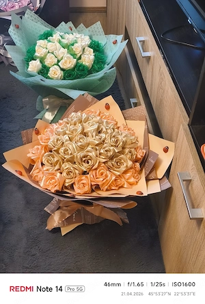 Vand sau fac pe comandă buchete de saten în Deva - imagine 3