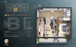 APARTAMENT 2 CAMERE | ELITE | 58 MP