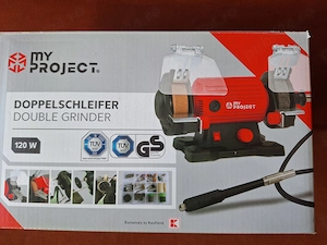 Polizor dublu pentru banc cu freza prelungitor flexibil si accesorii