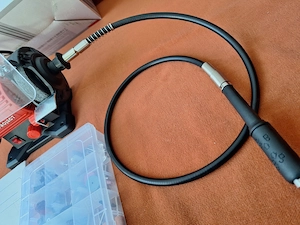 Polizor dublu pentru banc cu freza prelungitor flexibil si accesorii - imagine 4