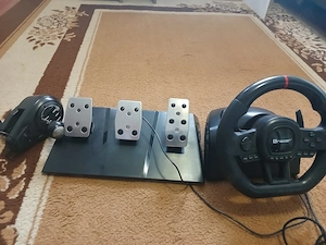 Volan gaming tracer cu pedale si schimbator de viteze 