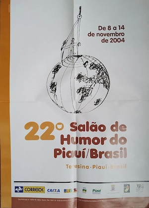 273. Poster afiș de caricatura, 63 cm x 46 cm