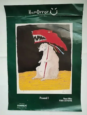274. Poster afiș de caricatura, 42 cm x 30 cm