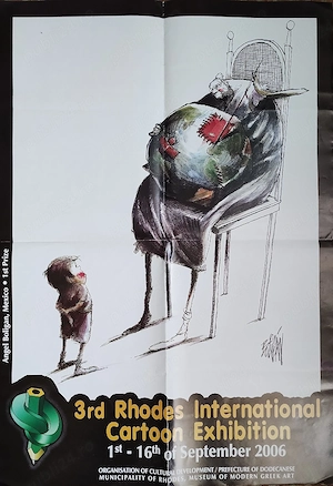 279. Poster afiș de caricatura, 67 cm x 48 cm