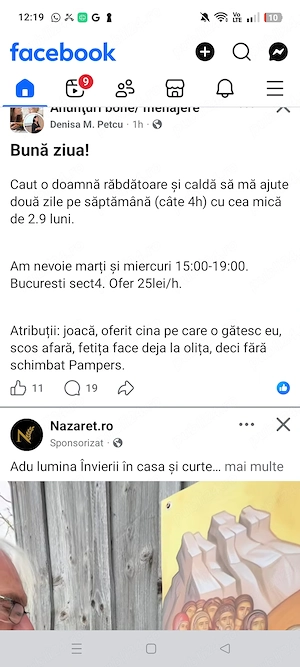 Caut sa îngrijesc bătrână batran in sector 4