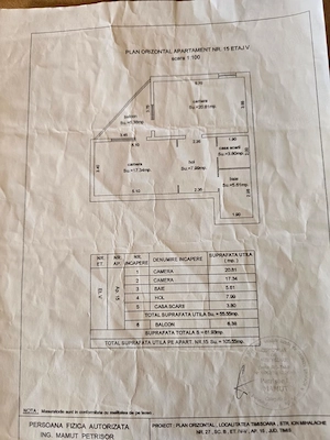 Apartament 3 camere Tip Samanta cu scara interioara Saguna langa Casa de Pensii amenajat centrala - imagine 19