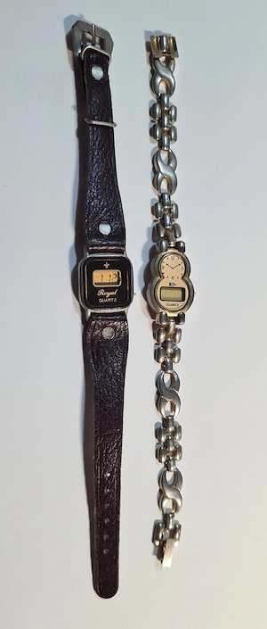 2 ceasuri vintage de damă, anii '70, LCD quartz