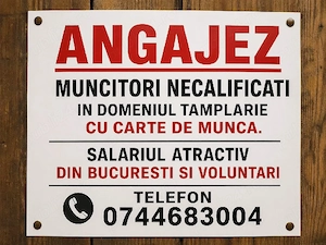 angajez urgent muncitori necalificați 