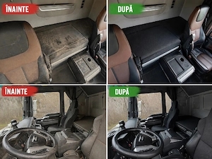 Oferim servicii profesionale de curățare cabină camion și curățare tapițerie!