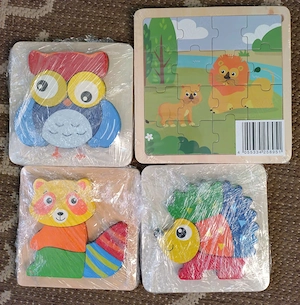 Set 4 puzzle lemn Playtime (Lidl)