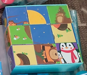 Puzzle 9 cuburi carton