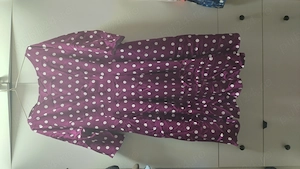 Rochia Lucia mauve cu buline albe - Idu Fashion - brand romanesc - imagine 7
