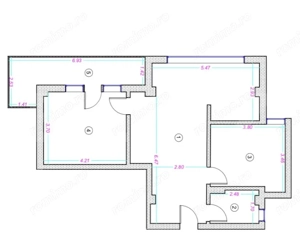 Apartament 3 camere, 66mp, finisat, zona Donath