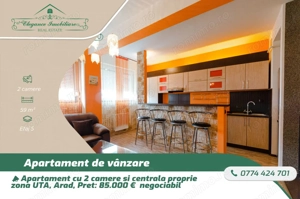 Apartament cu 2 camera și centrală proprie, zona Uta, Arad