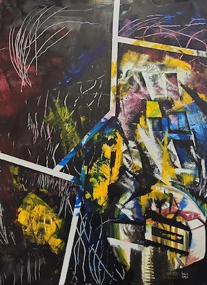 tablou abstract expresionist 