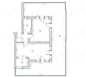 Apartament 2 camere, 52mp, terasa 73mp, finisat, zona Donath - imagine 2