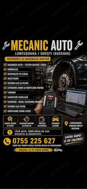 Mecanic auto Suceava   Reparații și diagnoză rapidă