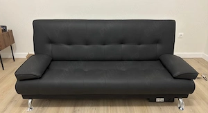 Canapea extensibilă neagră