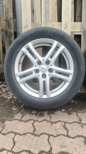 3 jante Rial Bavaro 6.5Jx16 5x98 et38 + 2 caucucuri de vara Michlen + 4 Continental 205 / 55 R16 - imagine 2