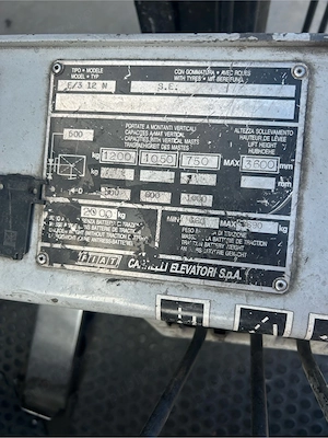 Stivuitor electric FIAT OM 1.2T   baterie 2021   3.6m   funcțional - imagine 5