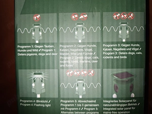 Aparat solar pentru alungat animale Parkside cu 5 programe 360 grade - imagine 3