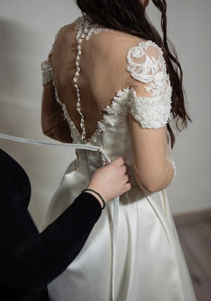 Rochie Mireasa S M din tafta 