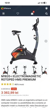 Bicicletă de cameră ( medicală)  electromagnetică 