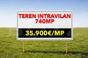 Teren intravilan Mosnita Noua  740mp Front 19m zonă rezidențială în dezvoltare