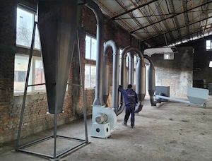 Uscator aerodinamic rumegus 400kg h