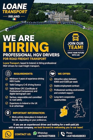 Angajari șoferi profesioniști Irlanda  - imagine 2