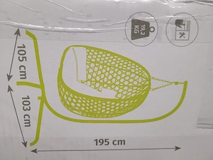 Vand Fotoliu suspendat, leagan tip cuib, cocoon, 103x105x195, max 150 KG, Nou, 599 Lei - imagine 4