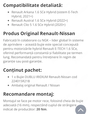 Vand set 4 bujii noi Renault-Nissan - imagine 4