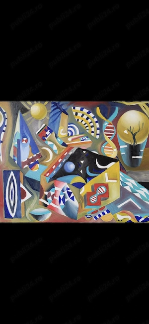 Tablou abstract cubist 