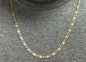 Lantisor model unisex, aur galben si alb 14k