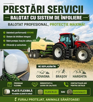 Servicii profesionale de balotat cu înfoliere 