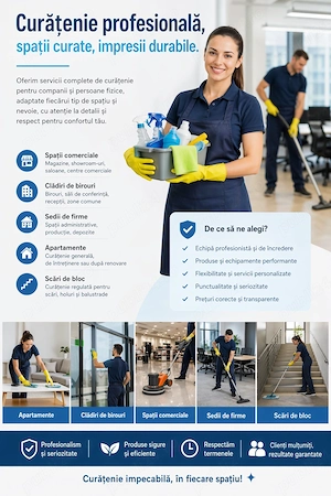 Prestare servicii curățenie 