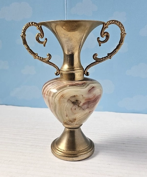 Vaze din onix și metal - imagine 4