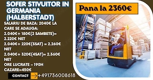 Locuri de munca Germania ca dofer stivuitor 