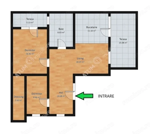Apartament modern de 3 camere si 2 terase in zona Calea Dumbravii - imagine 7