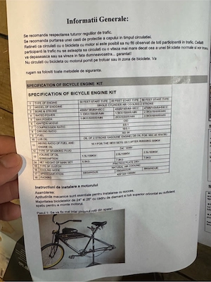 Motor 80cc 2t pentru bicicleta. - imagine 2