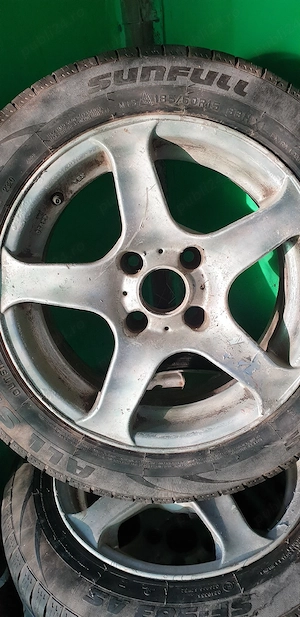 vând jante complete  5 bucăți  ms 185/60 R15 - imagine 2