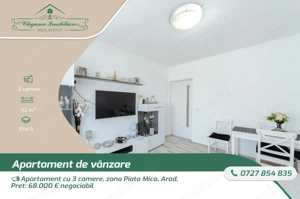 Apartament cu 3 camere, zona Piata Mica, Arad