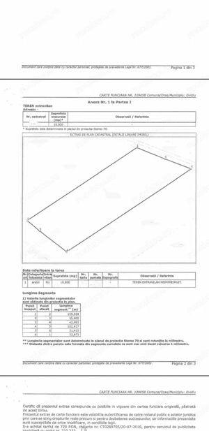 Teren cu deschidere varianta Ovidiu