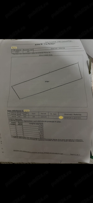 Tern intravilan,construcibil 545mp Pades Gorj