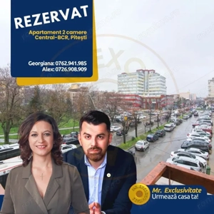 2 camere Centru Pitesti | etaj 1 | Parcul Finante| balcon spectaculos| 