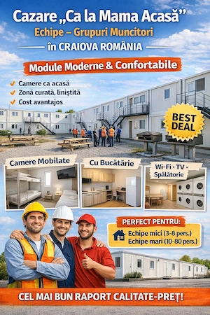 Cazare Angajați , Echipe Tabără funcțională pentru muncitori in oras Stradal  - imagine 2