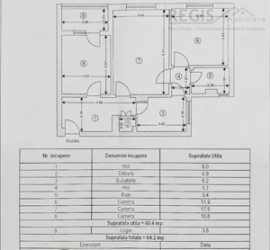 Apartament 3 camere luminos cu boxa Calea Bucuresti
